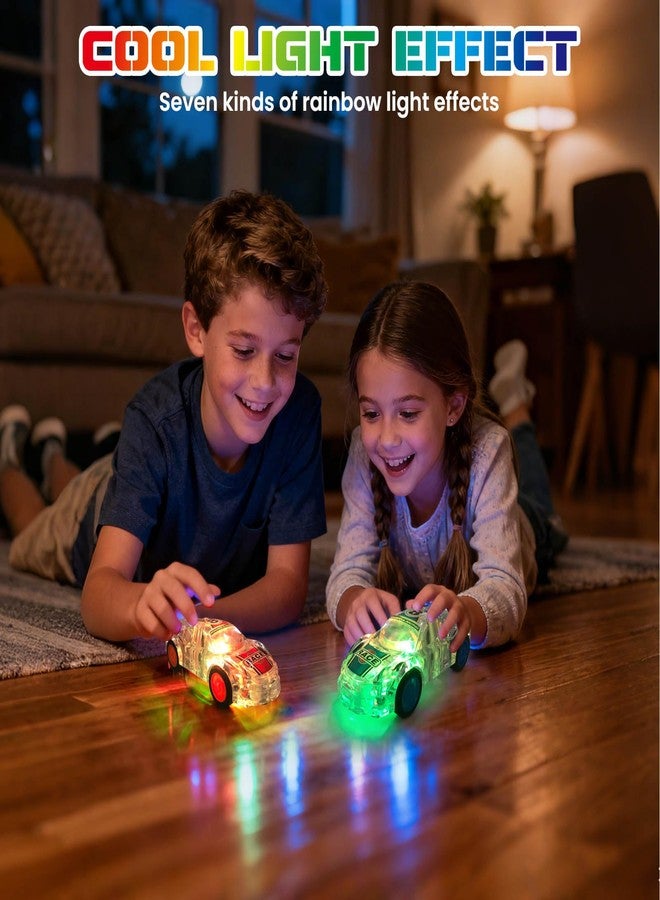 ZOHANINDL LED Light Up Pull Back Car Toys,Race Cars Toy (2 Pack),Car Body Glows-Batteries Included,Suitable for Toddlers 3 4 5 6 7 8 Year Old Kids for Boys and Girls Birthday Party Gift - Image 3